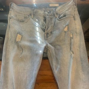 Allsaints cigarette damage jeans size 30W/31L raw cut hem